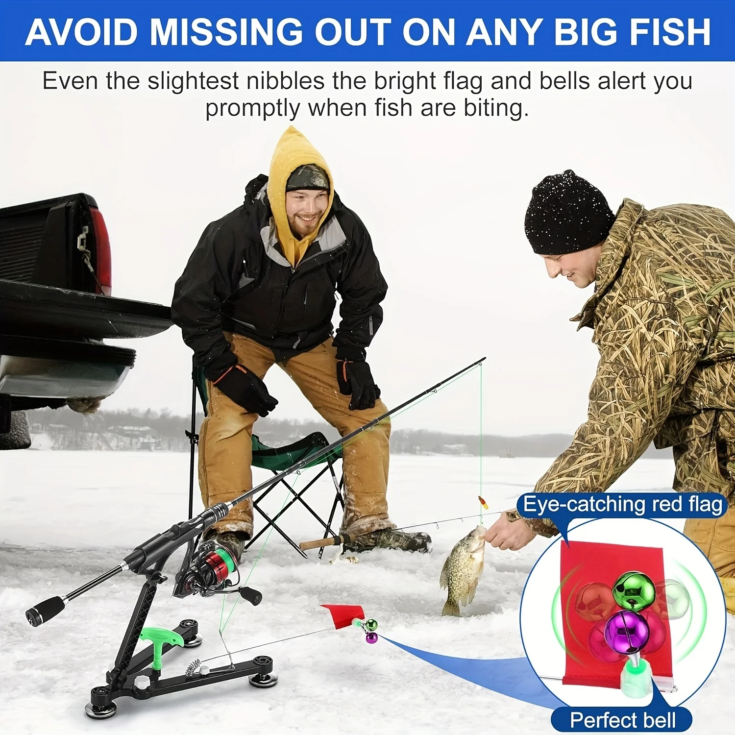 1 set di supporti per canne da - Ice Fishing Tip Up recensione e prezzo